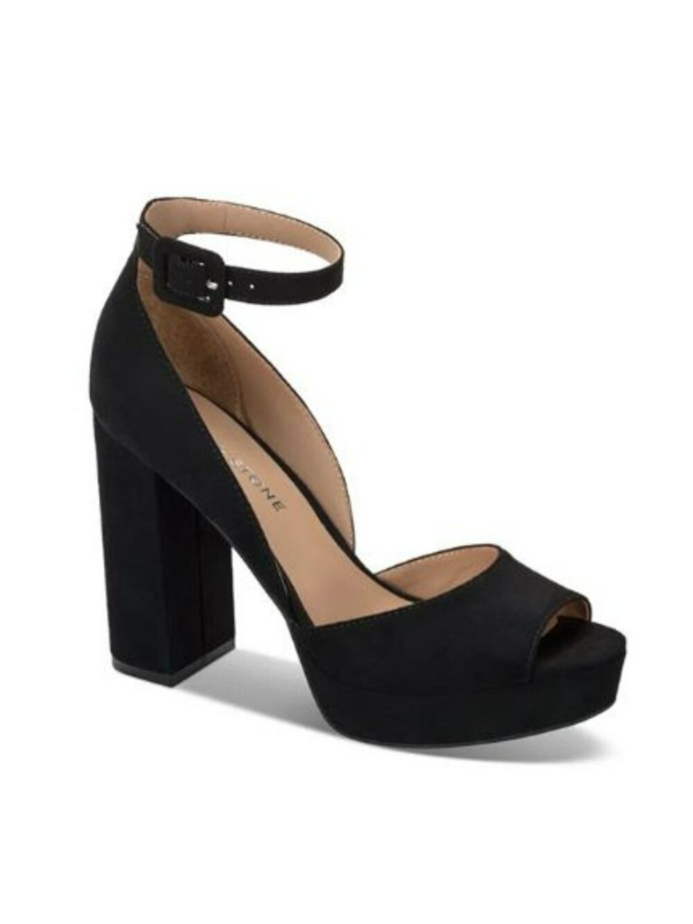 Sun+Stone Women's Reemaa Peep Toe Block Heel Platform Sandals Size 6.5 MSRP $90